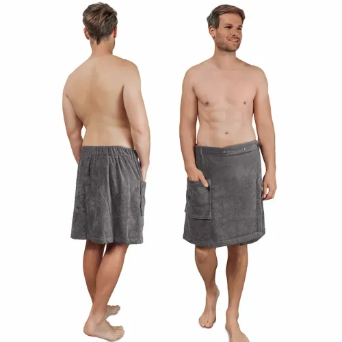 LIEBENSTEIN prémiový pánský saunový kilt, antracitový