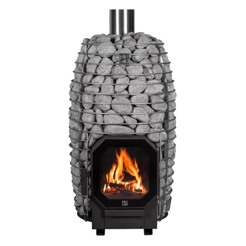 HUUM hive flow mini – 8,5 kw – elegantní saunové kamna na dřevo s možností přikládání z jiné místnosti