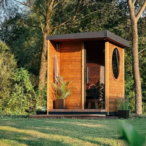 Exteriérová sauna z Thermowood – KAIA