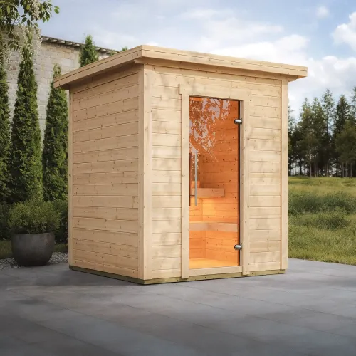 Exteriérová sauna ze skandinávského smrku - KOPPI