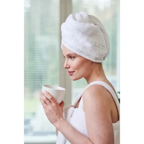 LUIN LIVING turban na vlasy, sněhově bílý
